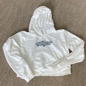 cropped brandy hoodie